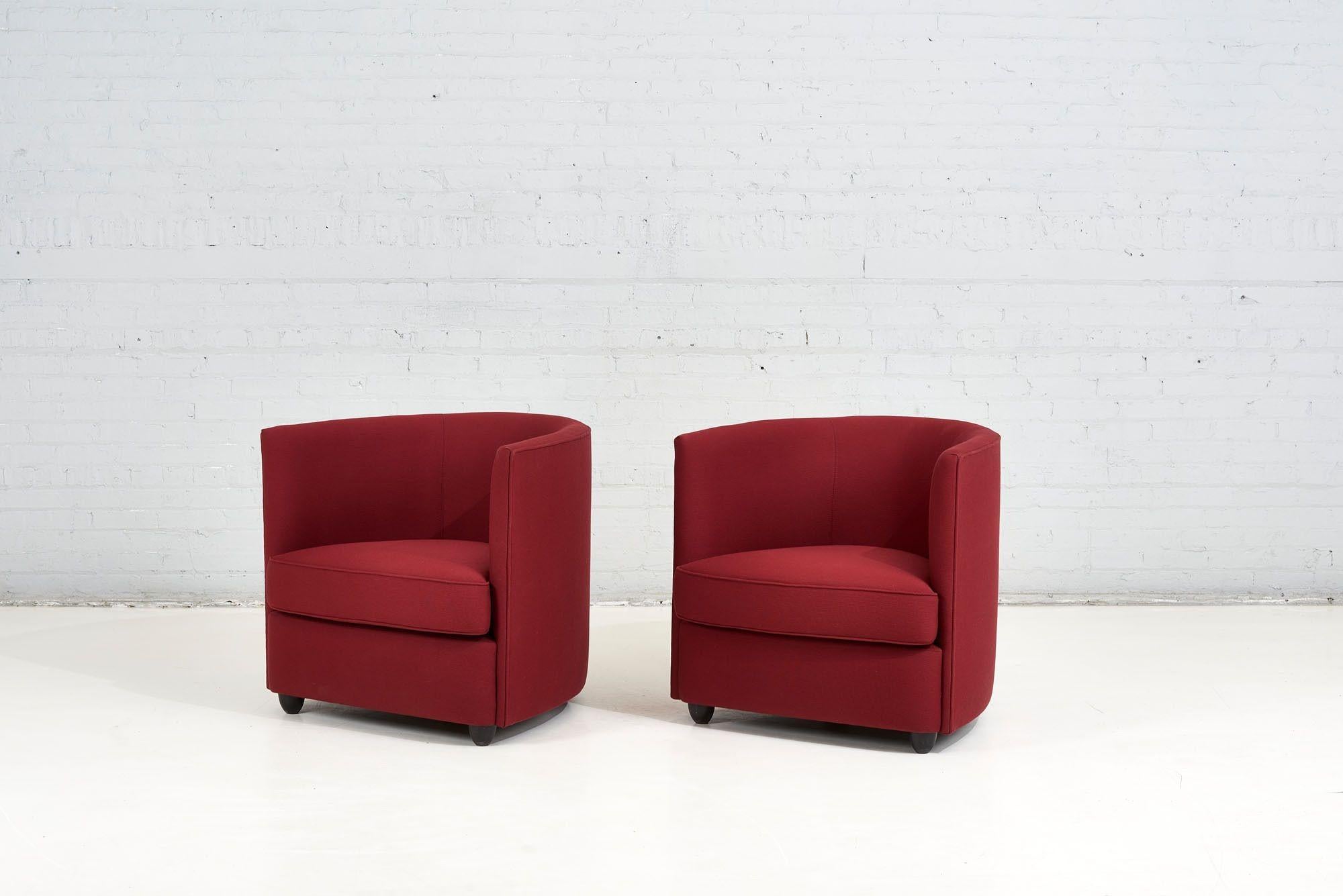 Post-Modern Andree Putman Pair Crescent Lounge Chair, 1980