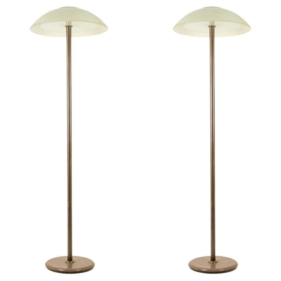 Andrée Putman Pair of Art Deco style floor lamps. Circa 1980