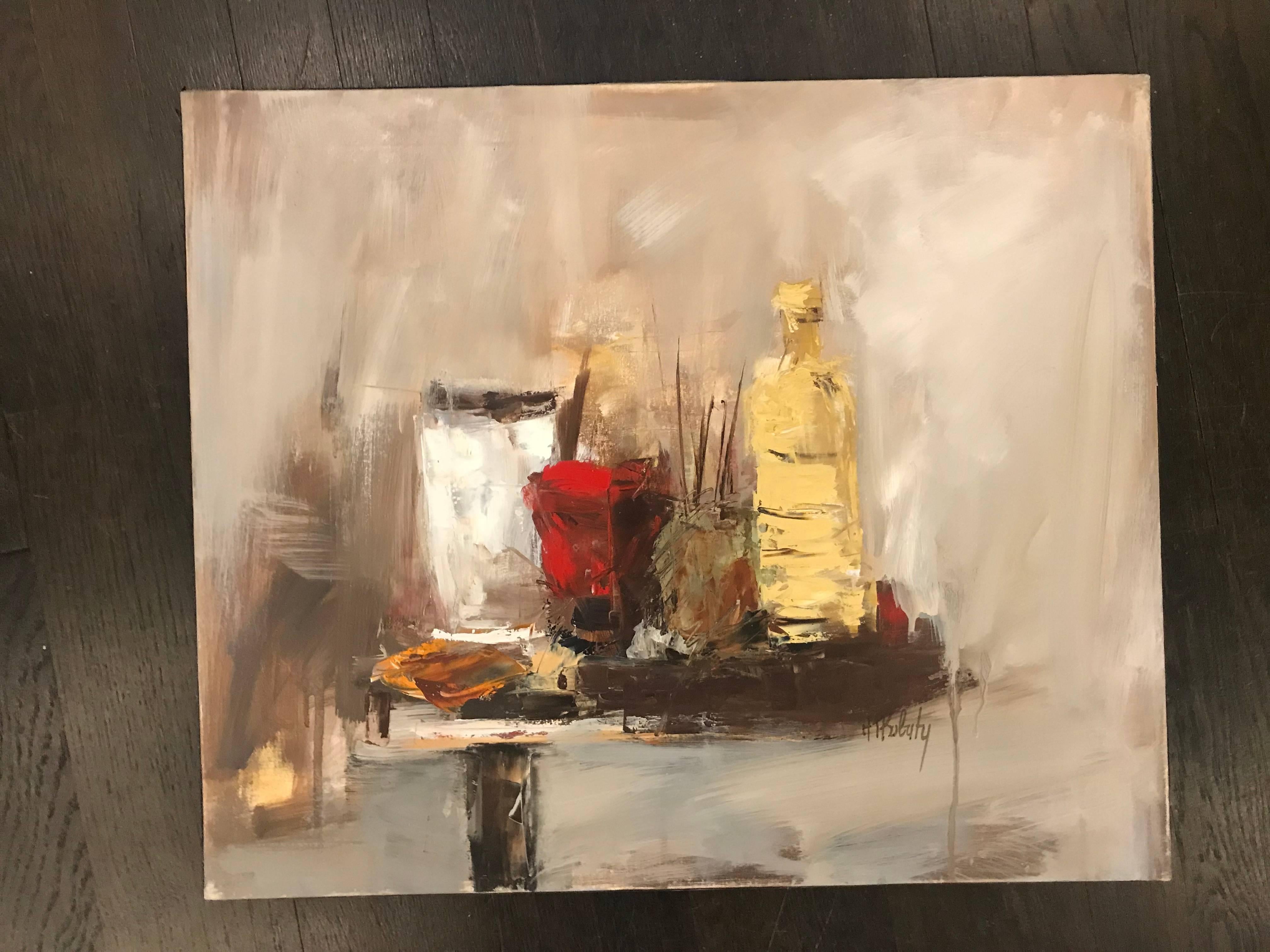still life painting abstract