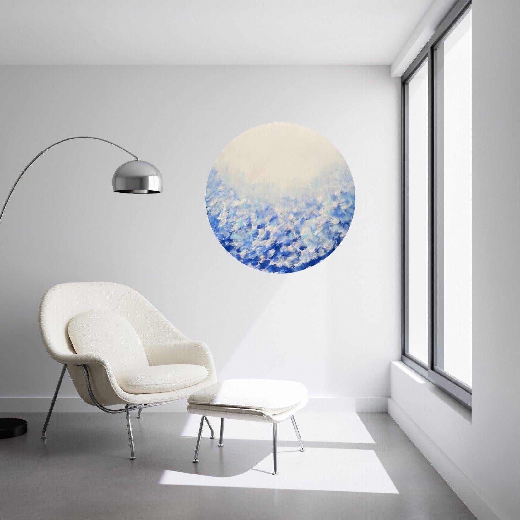 In Bloom (V), Gemälde, Acryl auf Leinwand (Grau), Abstract Painting, von Andreea Zecheru