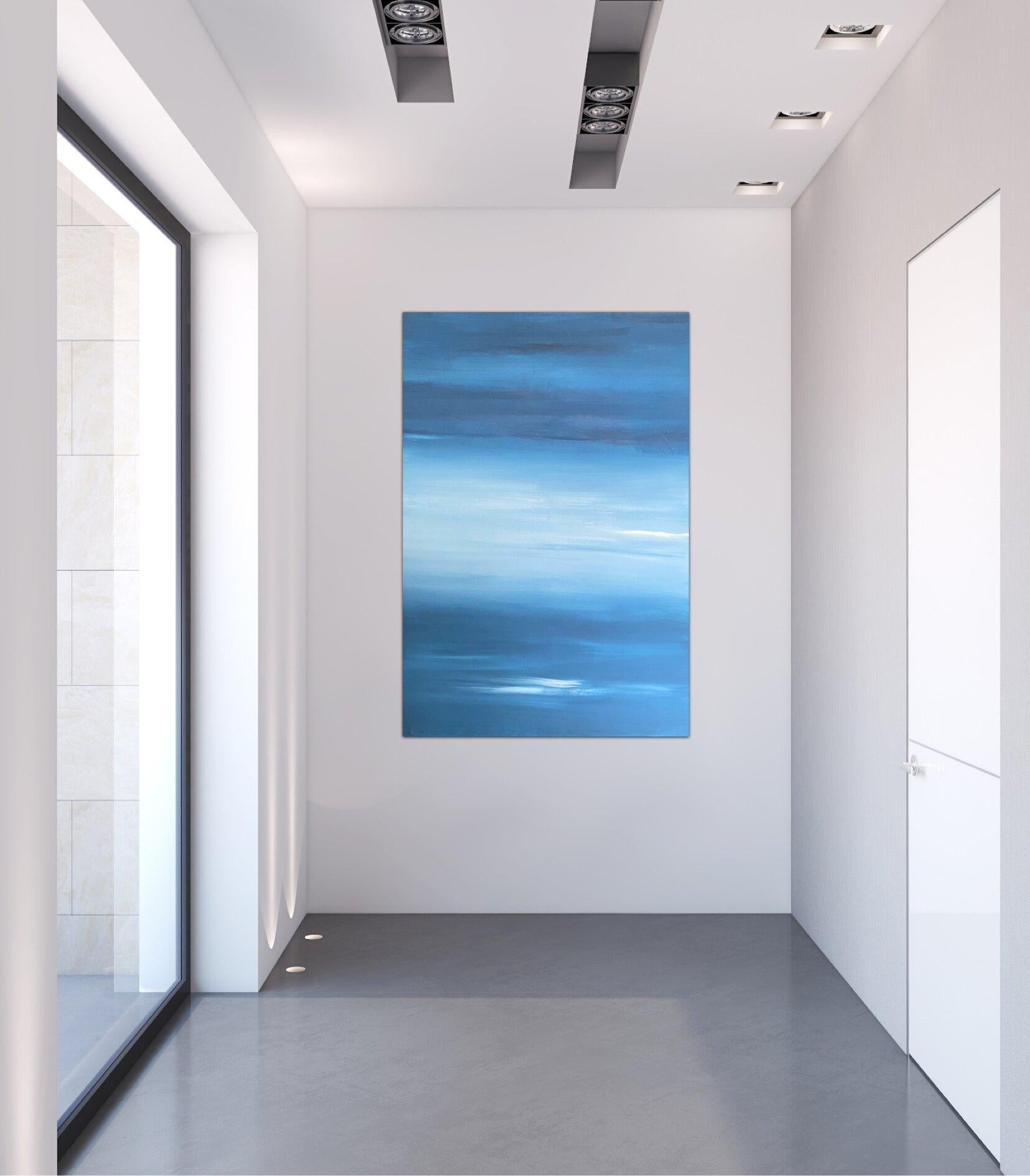 Crepuscolo sul mare, Pittura, Acrilico su tela - Painting di Andreea Zecheru