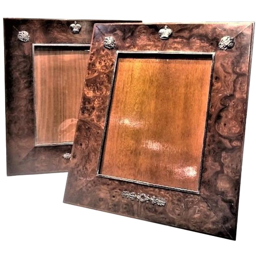 Andrei Ananov, a Pair of Wood and 925° Silver Photograph Frames, Russia For Sale