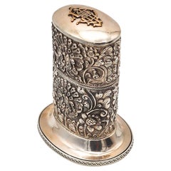 ANDREI ANDREEV ALEKSANDROV 1908 Desk Petrol Lighter In .875 Sterling & Gold