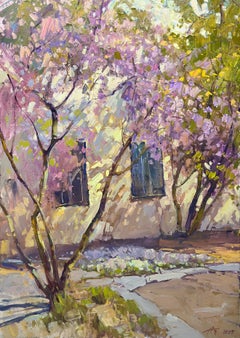 Une ville entourée de printemps