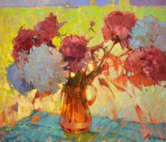 Peonies. Fiery Waltz