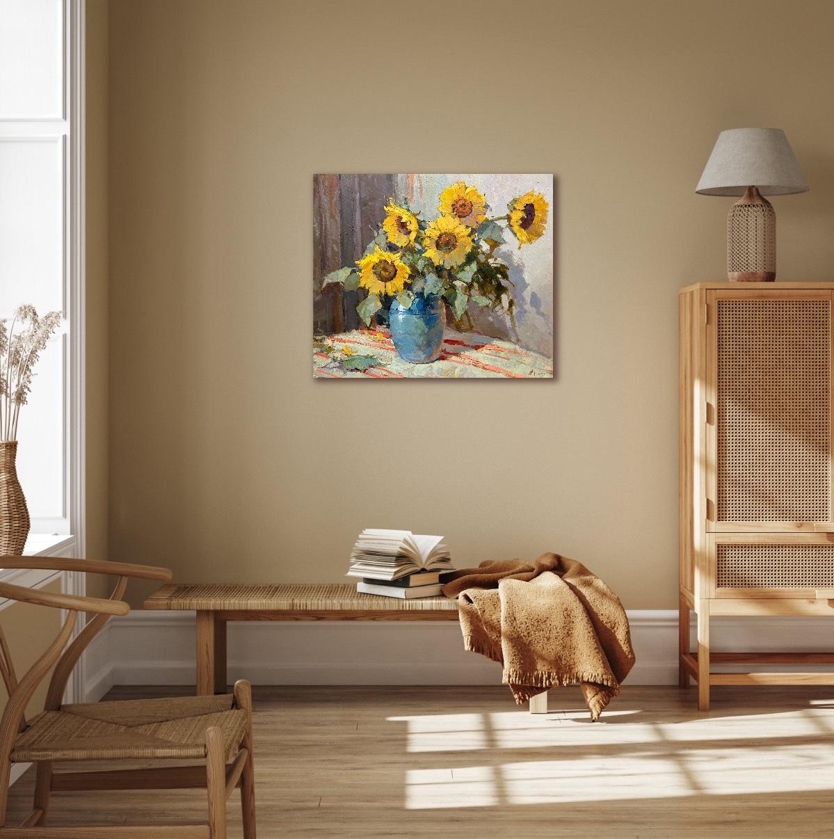 Sonnenblumen – Painting von Andrei Belaichuk