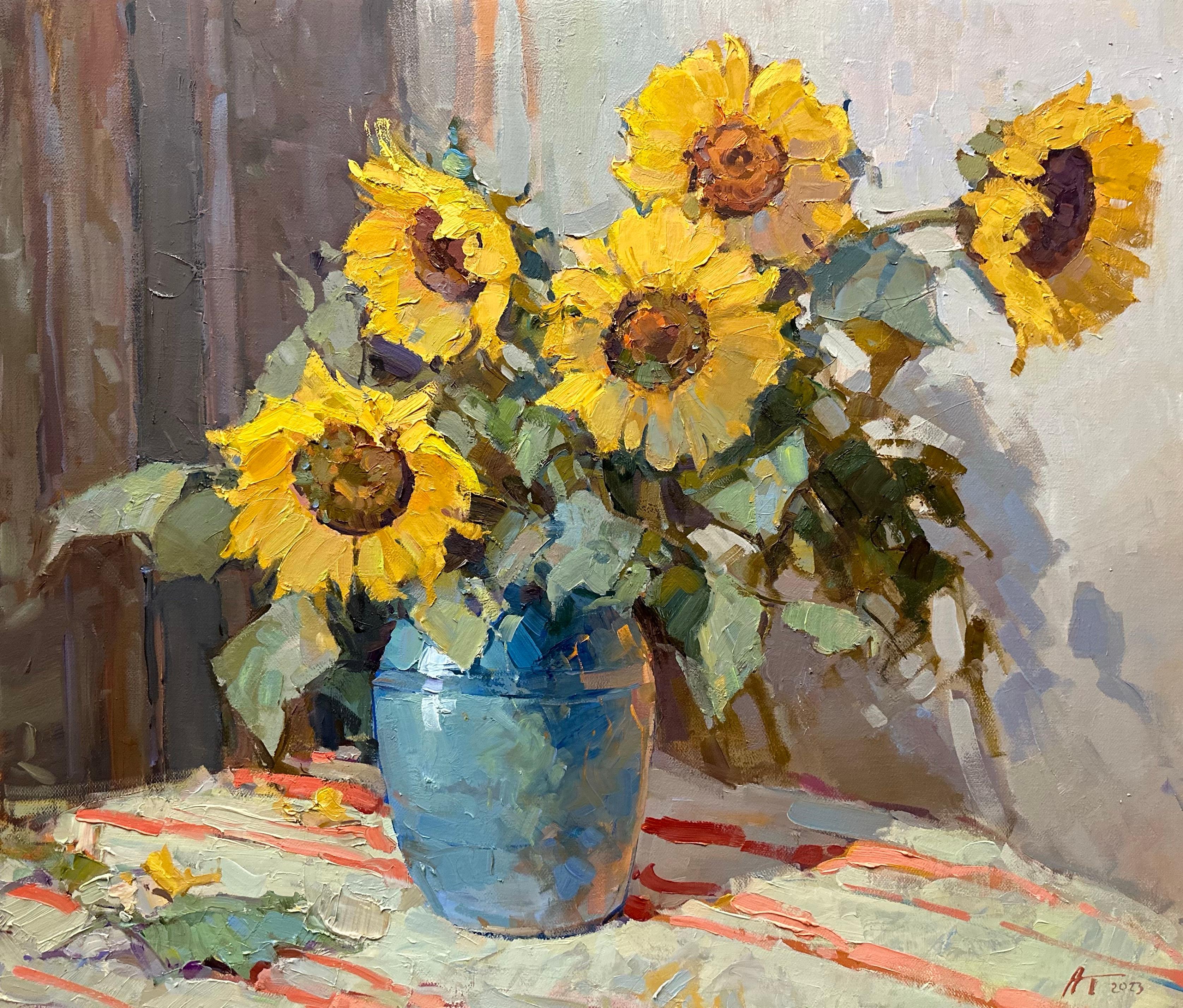 Andrei Belaichuk Landscape Painting – Sonnenblumen