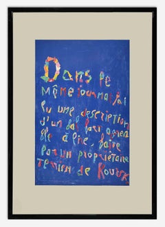 Composition in Blue - Lithograph by Andrei Mikhailovich Lanskoy - 1960s
