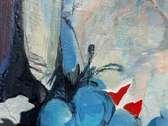 BLUEPRINT FOR ESCAPE - Large horizontal expressive abstract painting