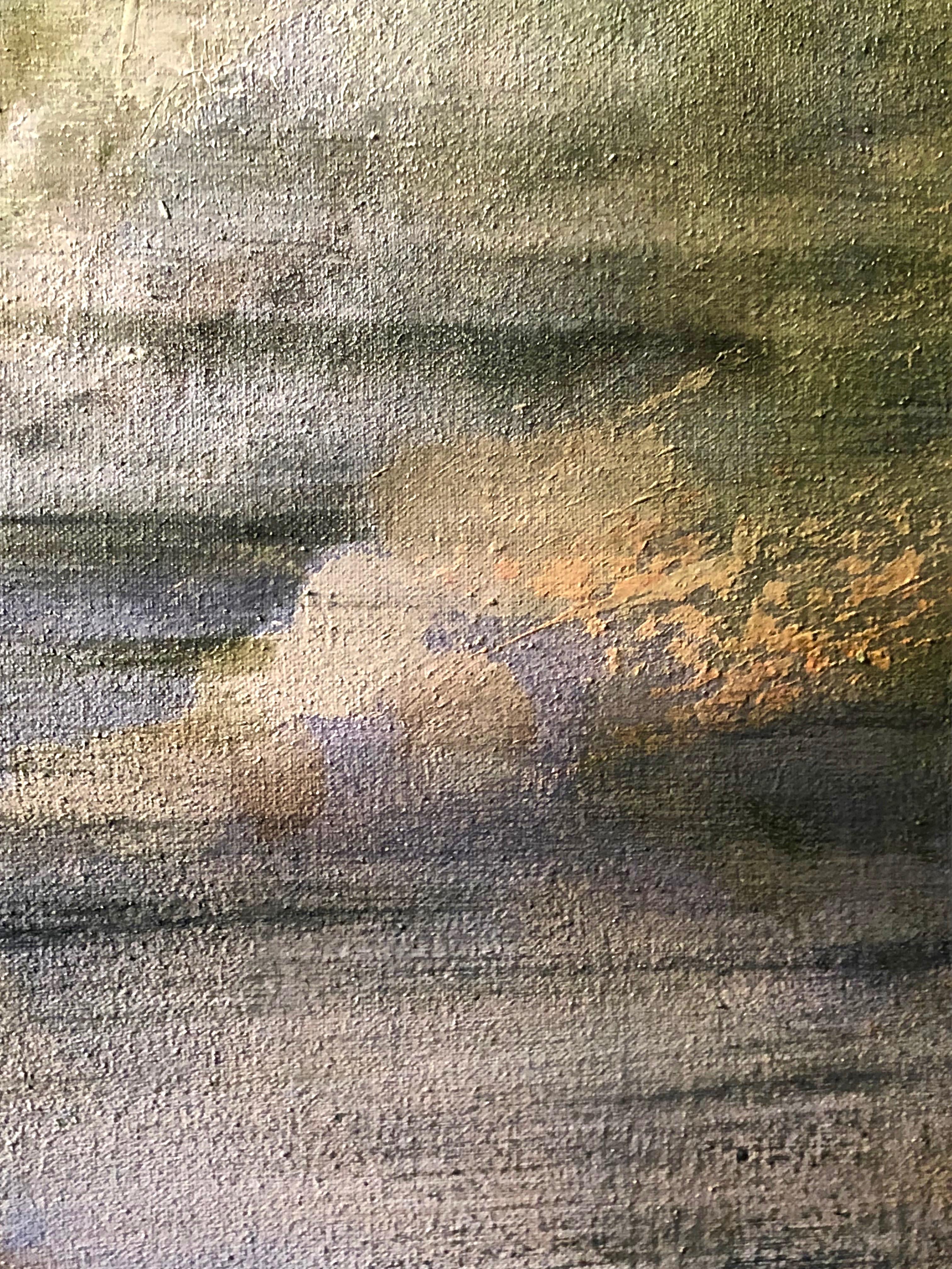 Plan d'aviation - Gris Abstract Painting par Andrei Petrov