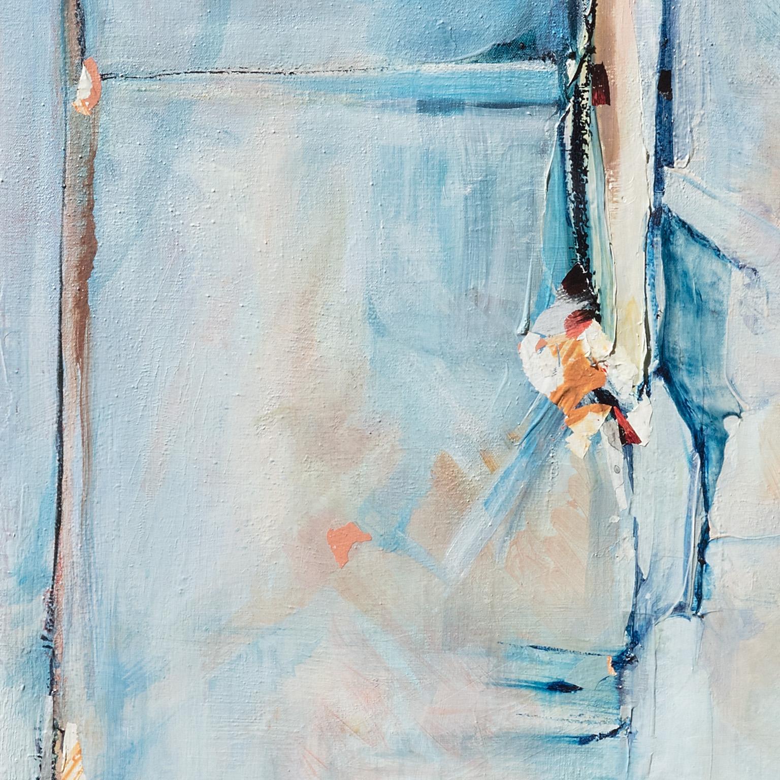 Unire gli interessi - Arte astratta, tavolozza di colori blu, tela strutturata - Abstract Painting Blu di Andrei Petrov