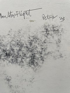 NON-STOP FLIGHT - small gestural abstract painting