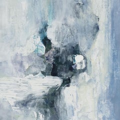 Rare Sighting - Large Abstract Landscape Painting in Blue