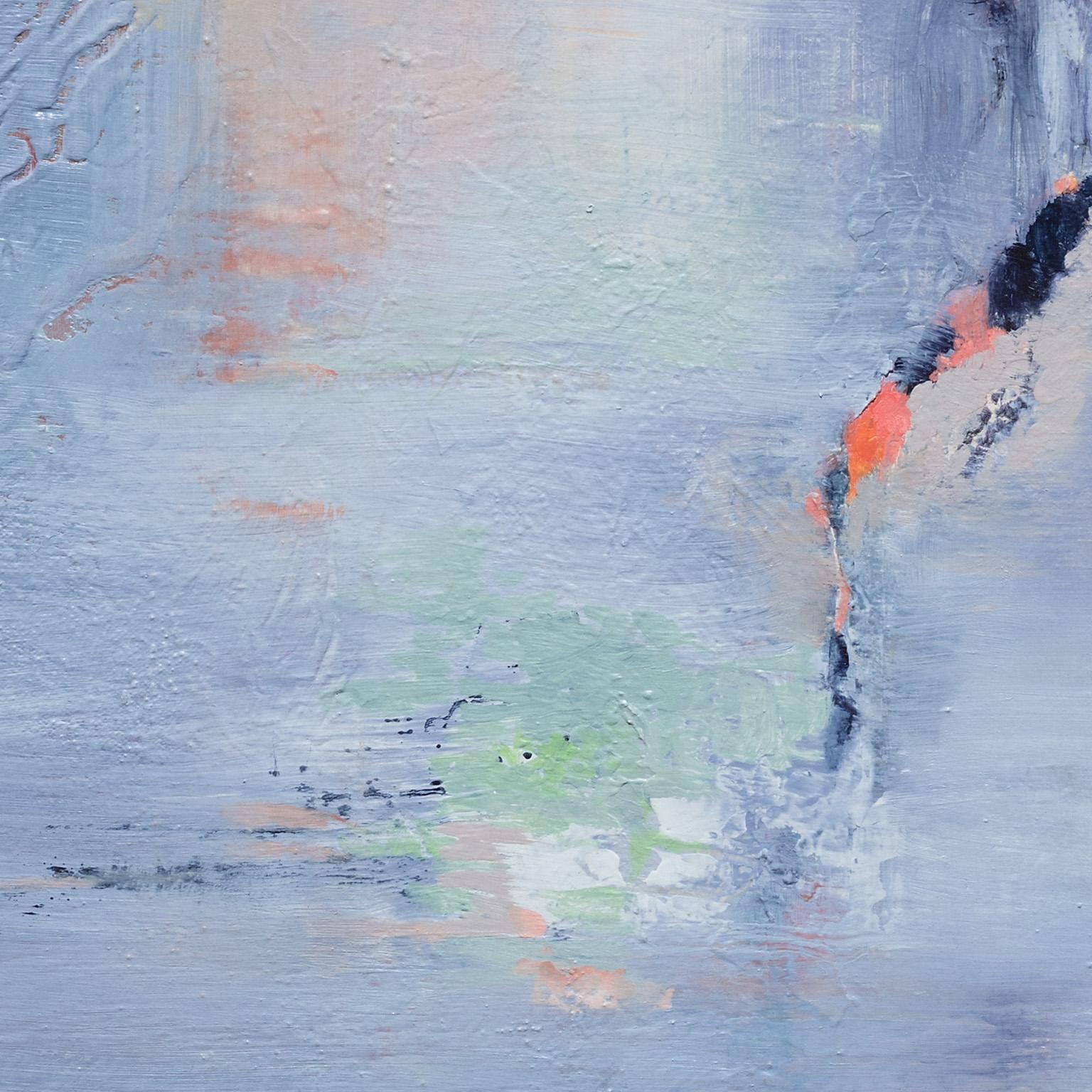Recurring Dream - Abstract Landscape Oil Painting with Blue Colors 2