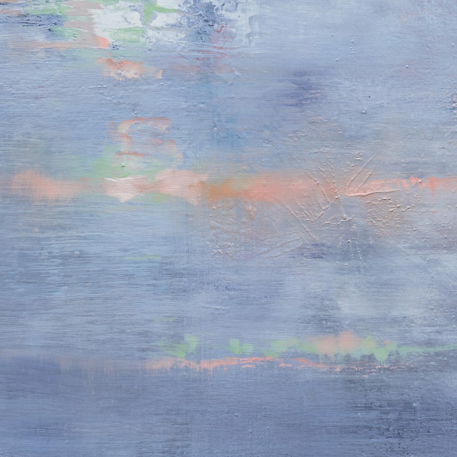 Recurring Dream - Abstract Landscape Oil Painting with Blue Colors 3