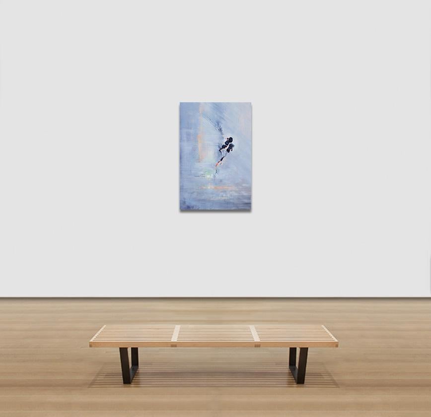 Recurring Dream - Abstract Landscape Oil Painting with Blue Colors 4