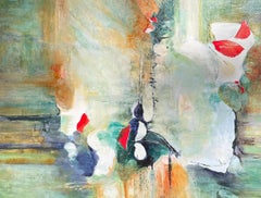 STEPPING STONES - Large serene abstract painting 