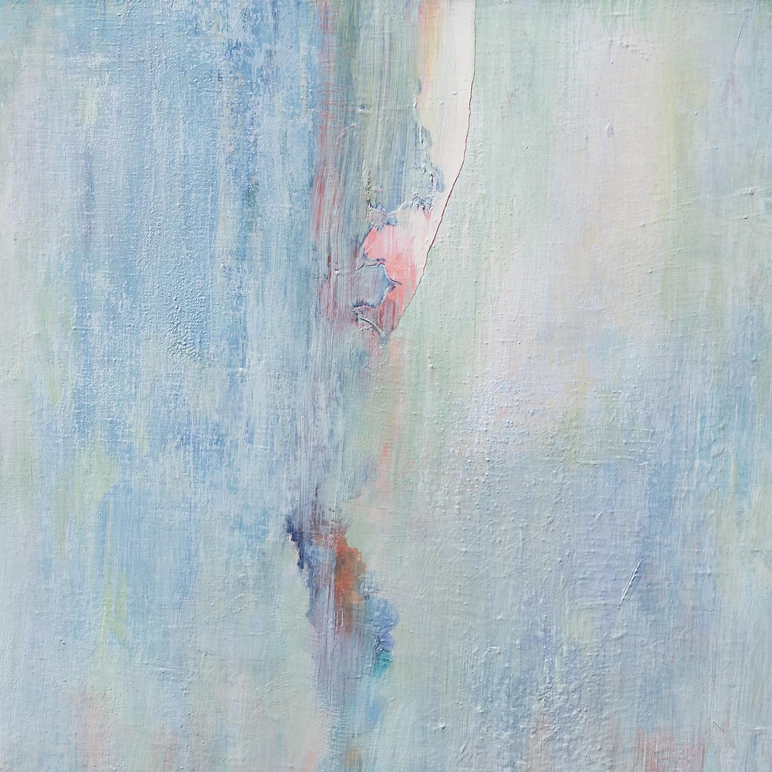 Doccia di sole - Quadro astratto di paesaggio blu e verde 1