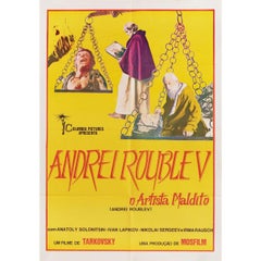 Andrei Rublev 1970s Brazilian B1 Film Poster