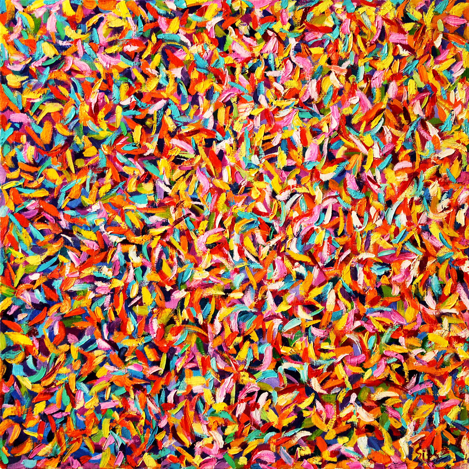 Zusammenfassung. Der Garten XV (Orange), Abstract Painting, von Andrei Sitsko