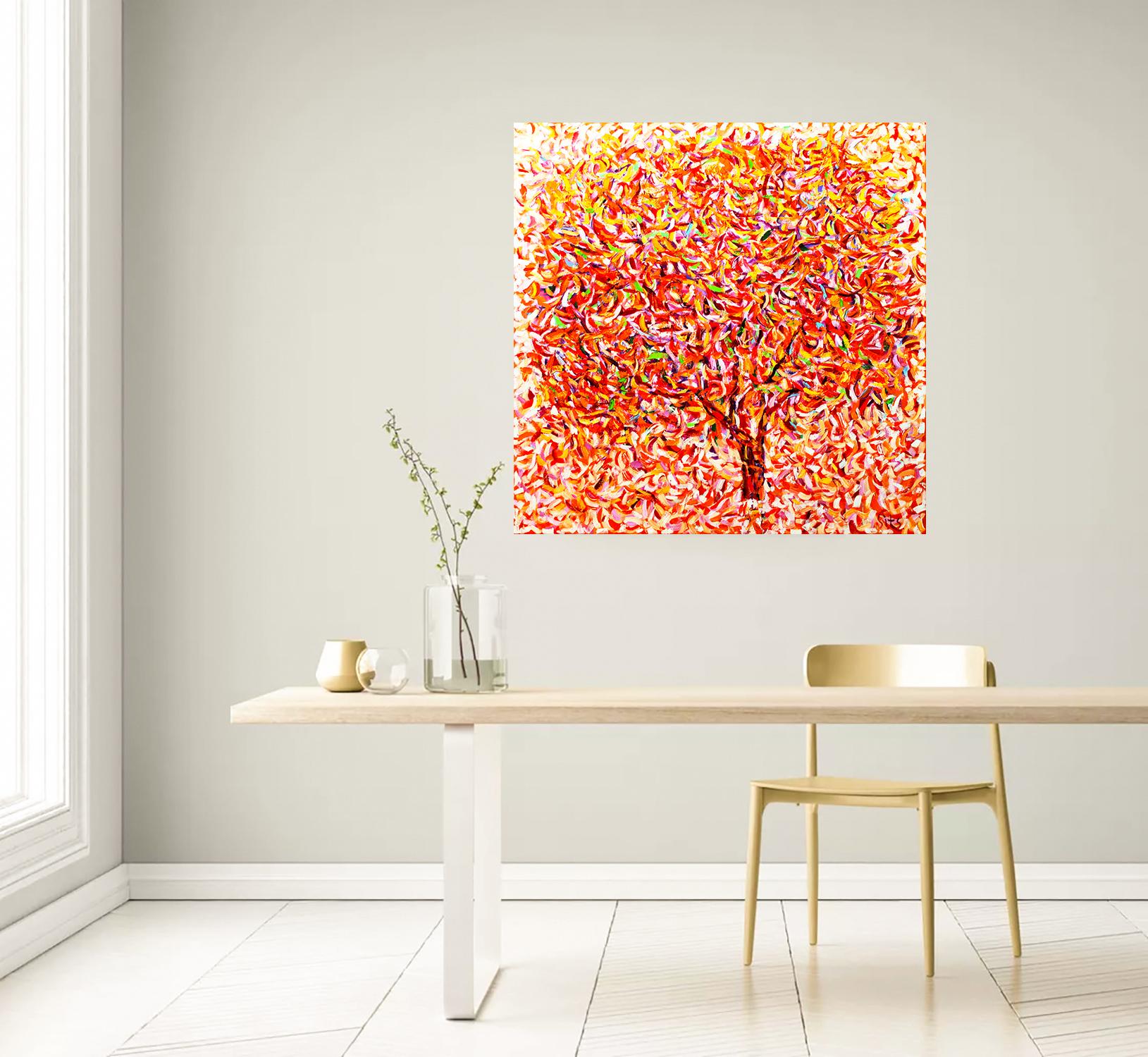 Albero di mele III. Serie astratta. - Painting di Andrei Sitsko