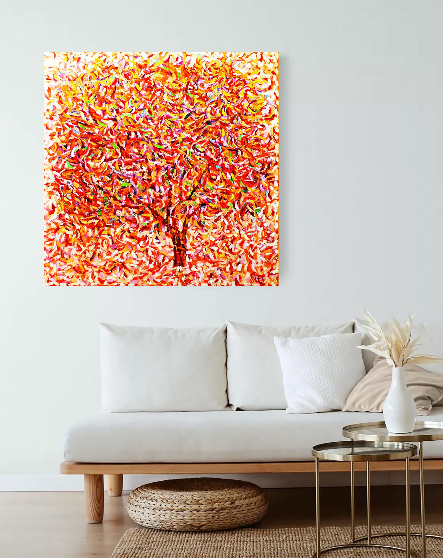 Albero di mele III. Serie astratta. - Painting Espressionismo astratto di Andrei Sitsko