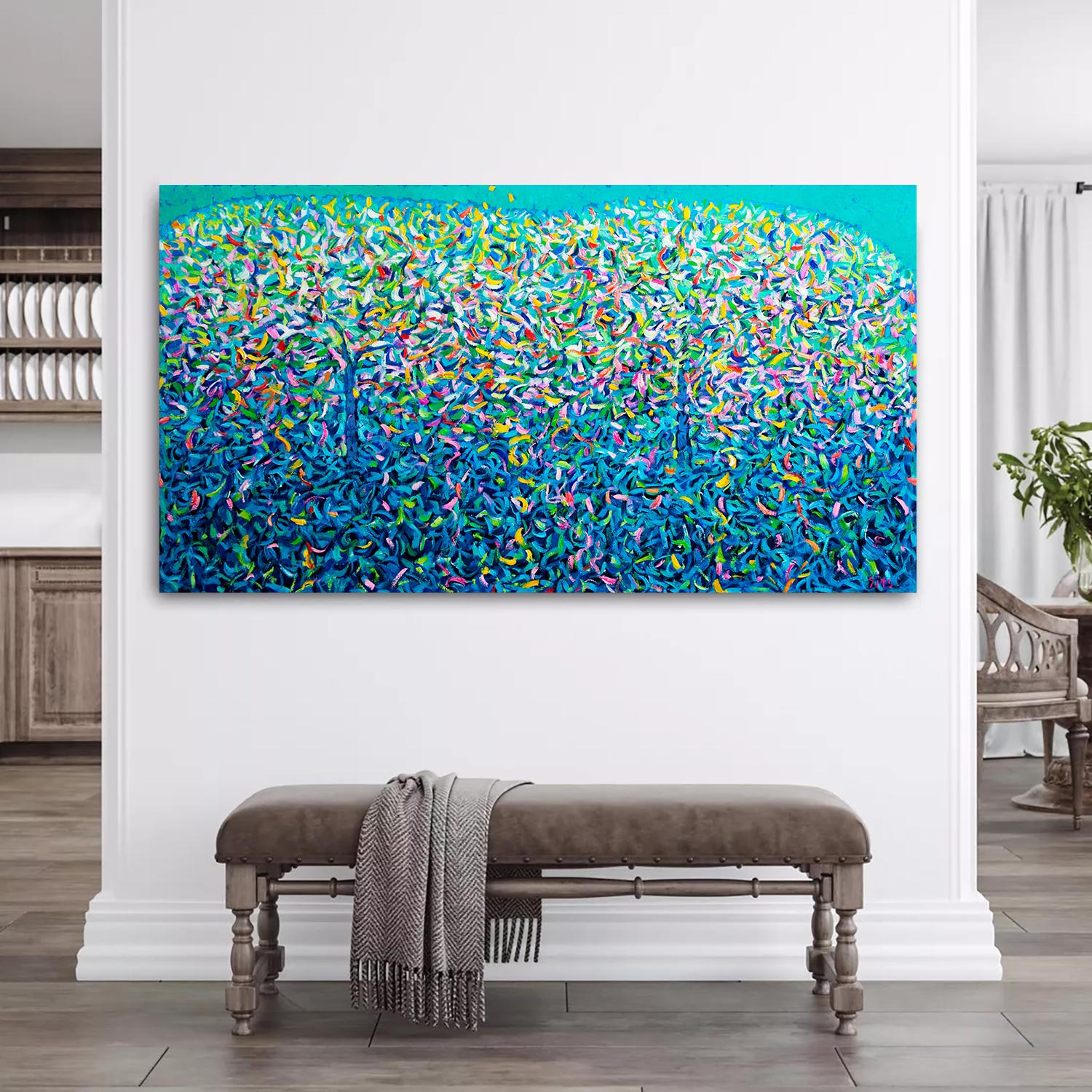 Apfelbäume. Abstrakte Serien. – Painting von Andrei Sitsko