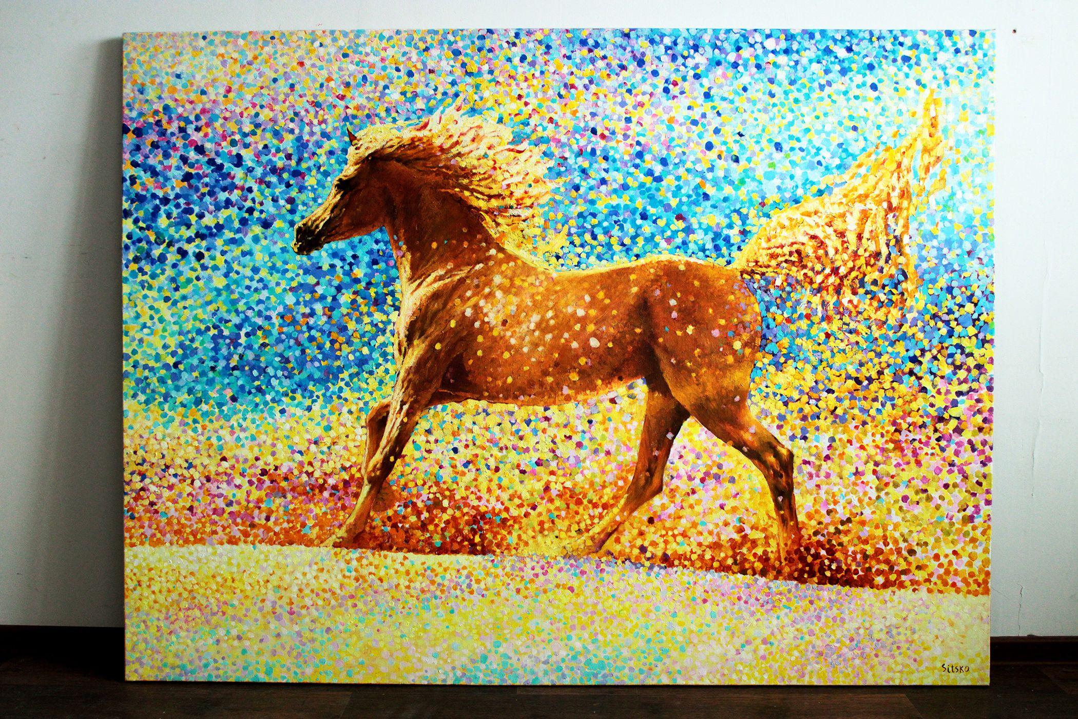 Arabia. Golden sand series., Painting, Oil on Canvas For Sale 1