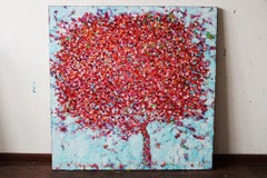 Automne dans le jardin, Peinture, Huile sur toile