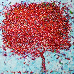 Automne dans le jardin, Peinture, Huile sur toile