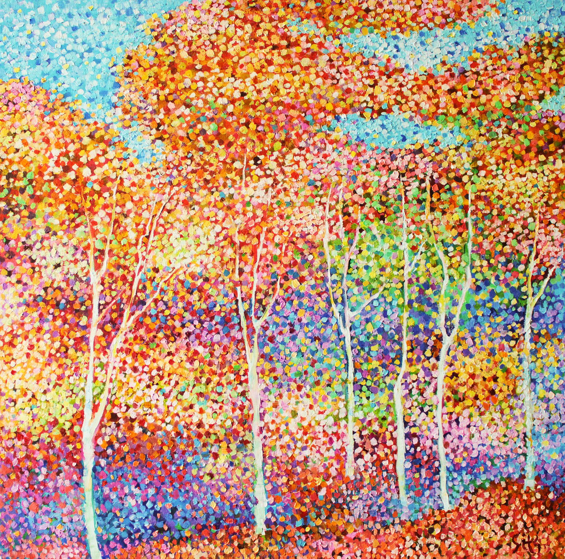 Melodia d'autunno - Painting Puntinismo di Andrei Sitsko