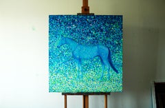 Blue Light Original Oil Painting with Hourse by Andrei Sitsko