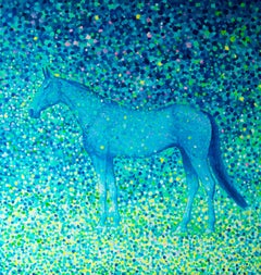 Blaues Licht, Gemälde, Öl auf Leinwand