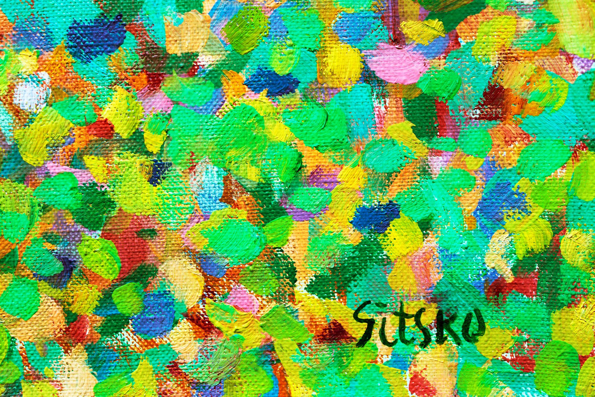 Parco cittadino, Pittura, Olio su tela in vendita 1