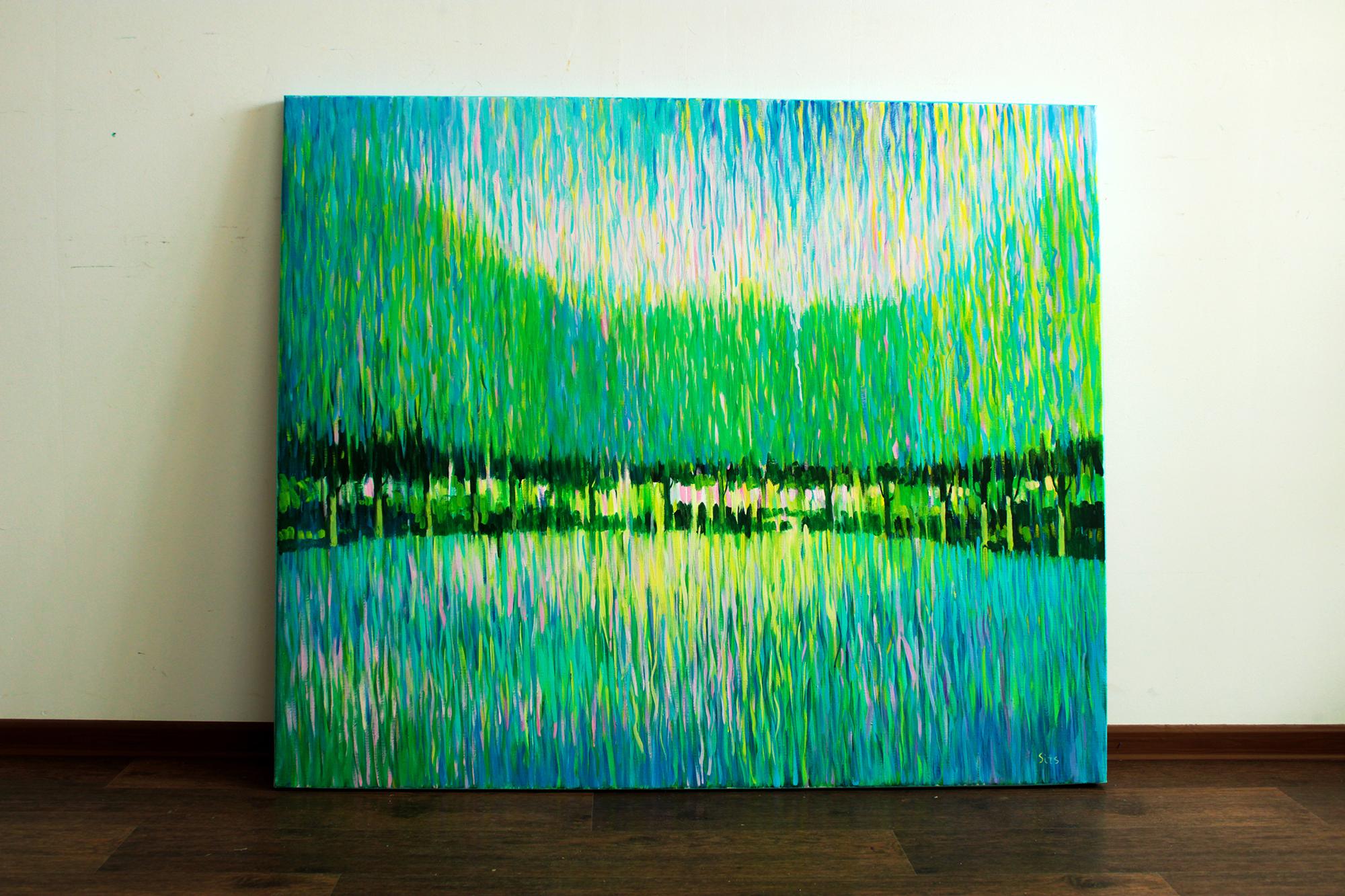 Parco urbano VII - Painting Impressionismo di Andrei Sitsko