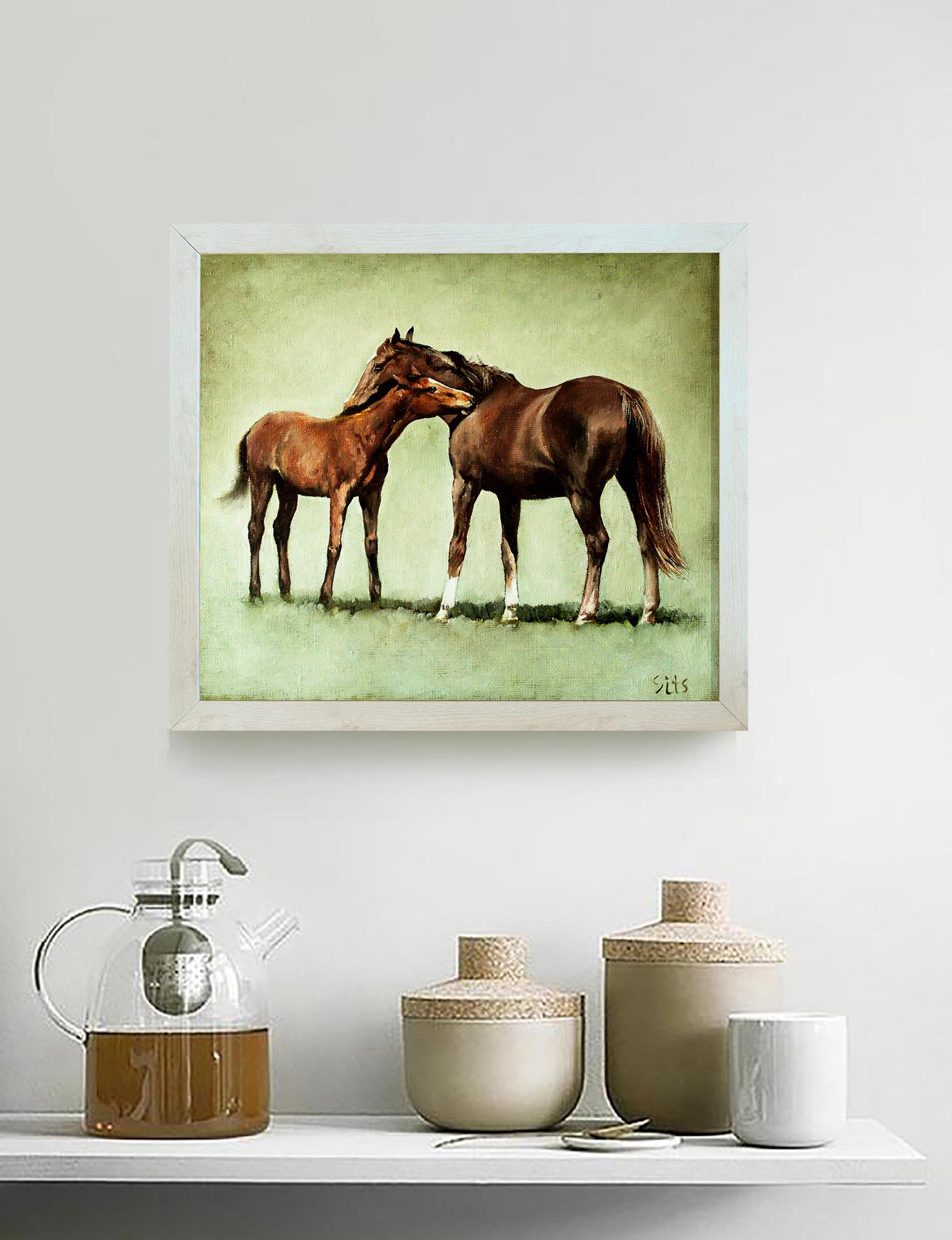 Quiet rural life, far from the hustle and bustle of the city. The picture was painted in restrained tones. Minimalist style or Scandinavian style.
• It is painted on a professional canvas with high quality oil paints.
• The painting is framed. Ready