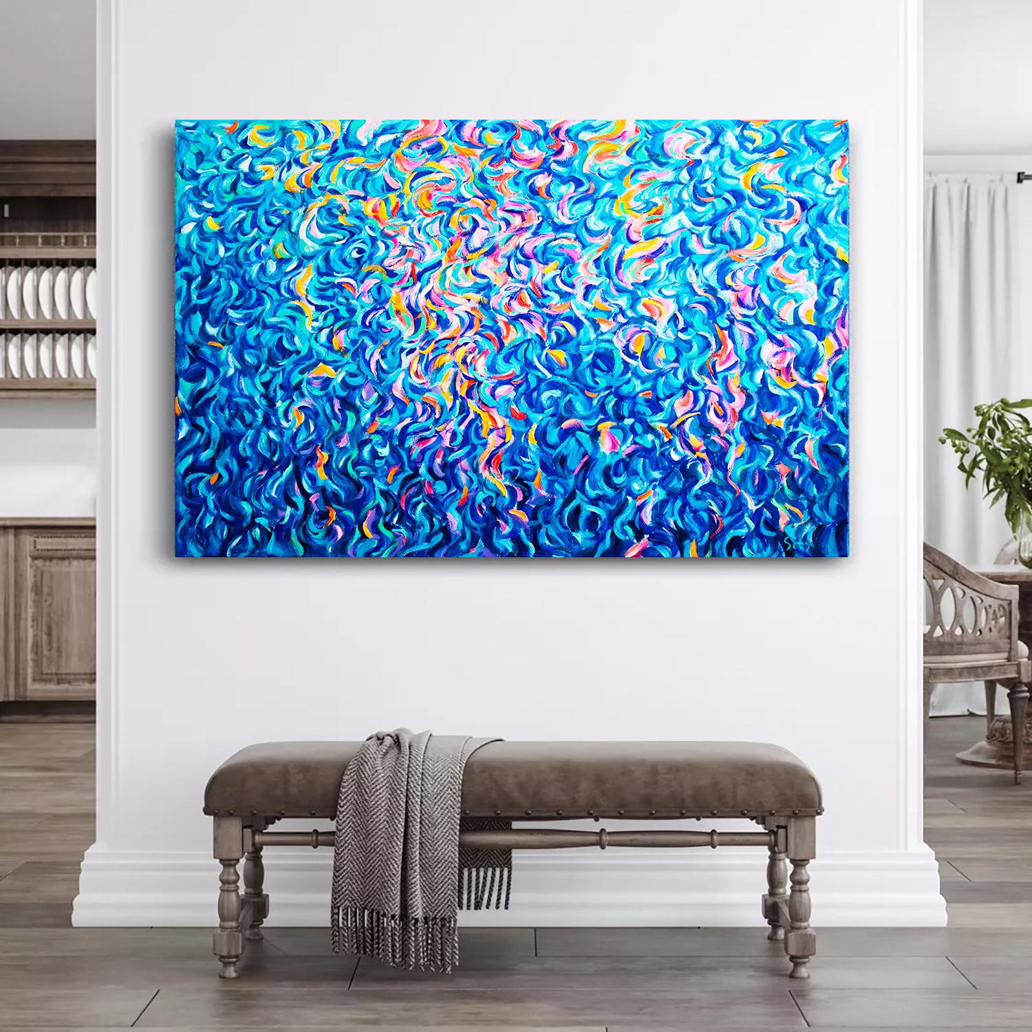 In this piece, I poured my soul into swirling colors to capture the vibrant energy of twilight on Lago di Garda. The oil’s texture amplifies the waves of emotion—hope, joy, and calm all mingling. It’s an invitation to feel alive, bringing a dynamic