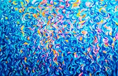 Lumières du soir. Lago di Garda Italie, Peinture, Huile sur toile