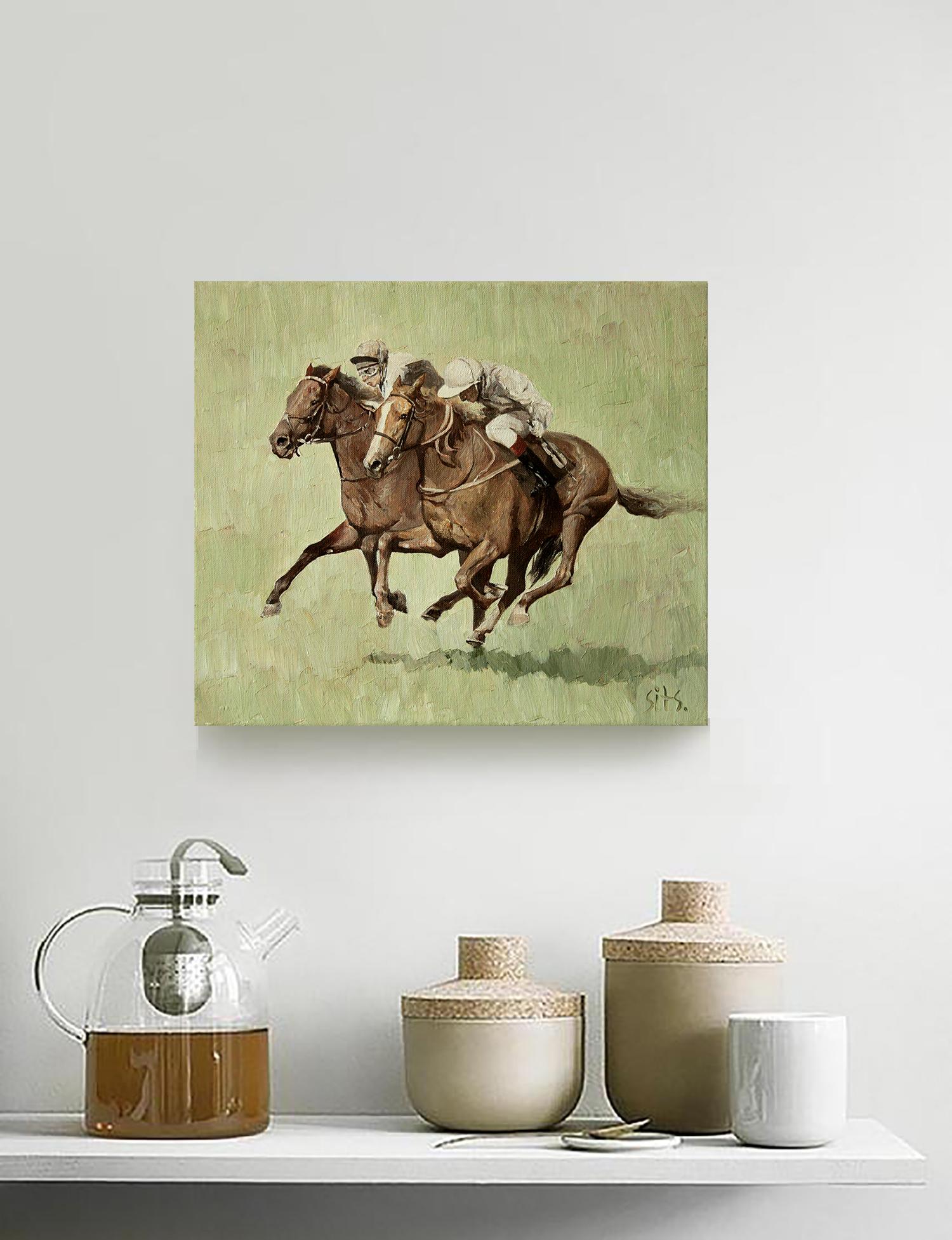 This painting is dedicated to courage, strength, and beauty. Men and horses, interaction, love. Restrained color, monochrome gamma. Scandinavian style. • It is painted on canvas with high-quality oil paints.
• Ready to hang
• Two coats of protective