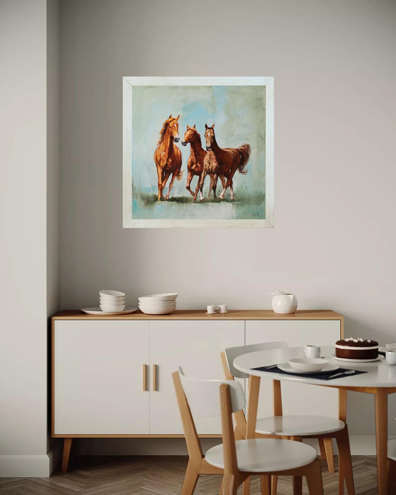 Horses - Realist Painting by Andrei Sitsko