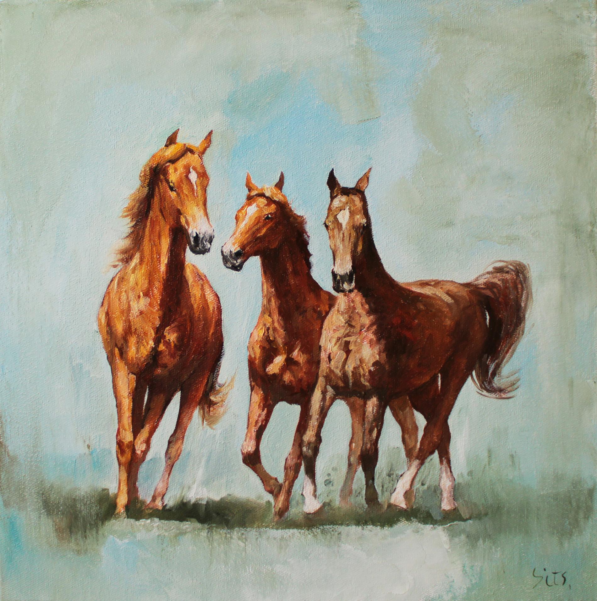 Andrei Sitsko Animal Painting - Horses