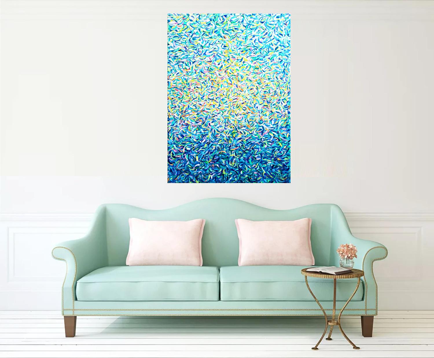 In creating this artwork, I let my emotions guide each stroke, aiming to evoke a sense of vibrant life and growth. I used swirling, fiery hues of red, orange, and yellow to capture the dynamic essence of nature's resilience and energy. When you