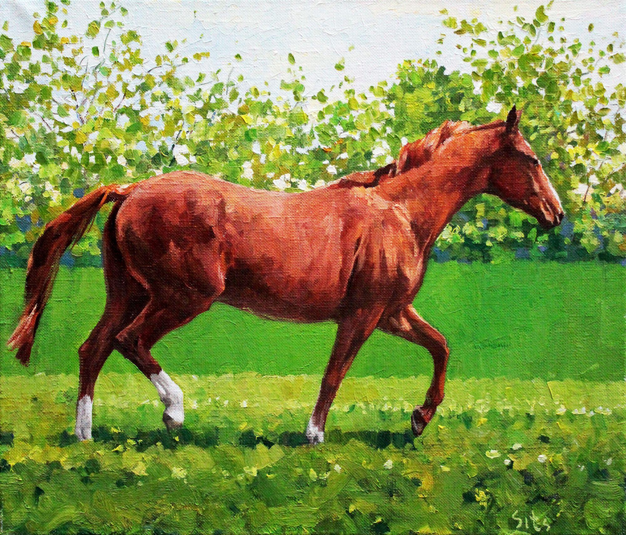 Running X, peinture, huile sur toile