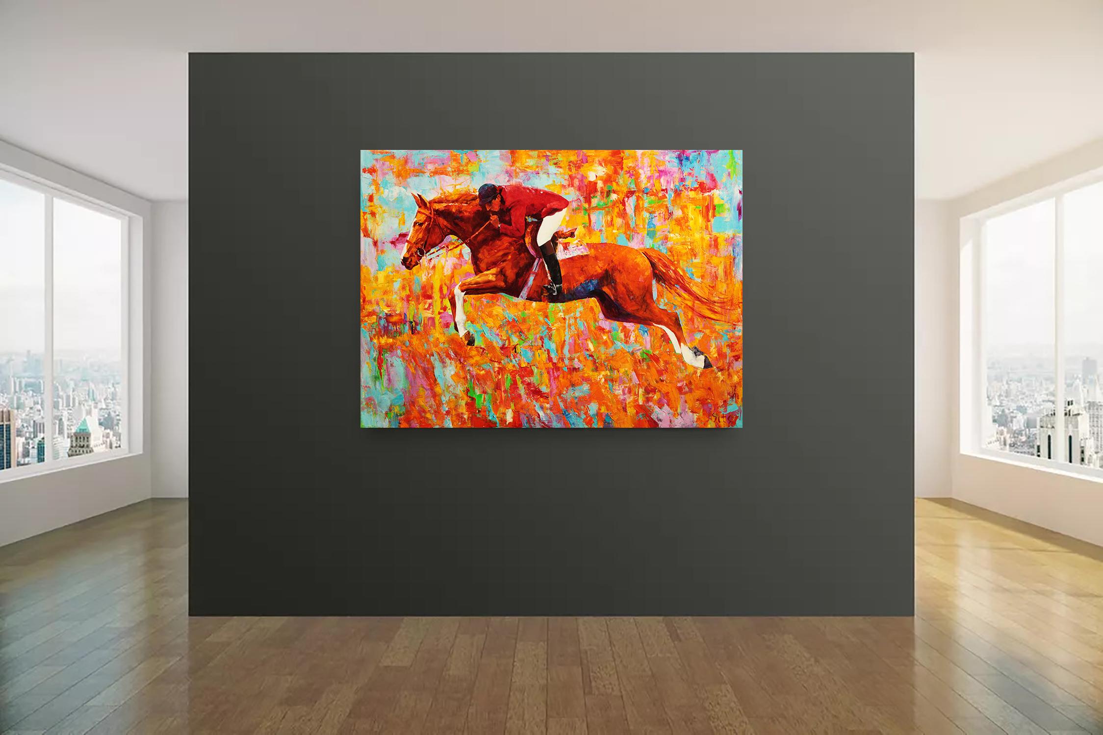 Mostra. Serie Cavalli. - Painting Espressionismo astratto di Andrei Sitsko
