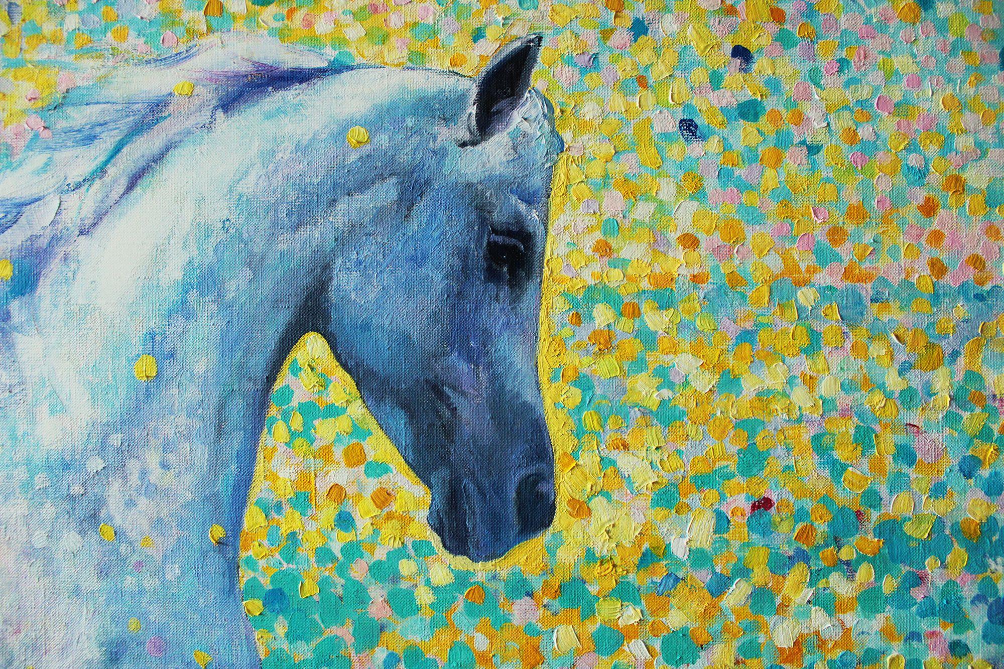 Sun splashes. Golden sand series., Painting, Oil on Canvas For Sale 2