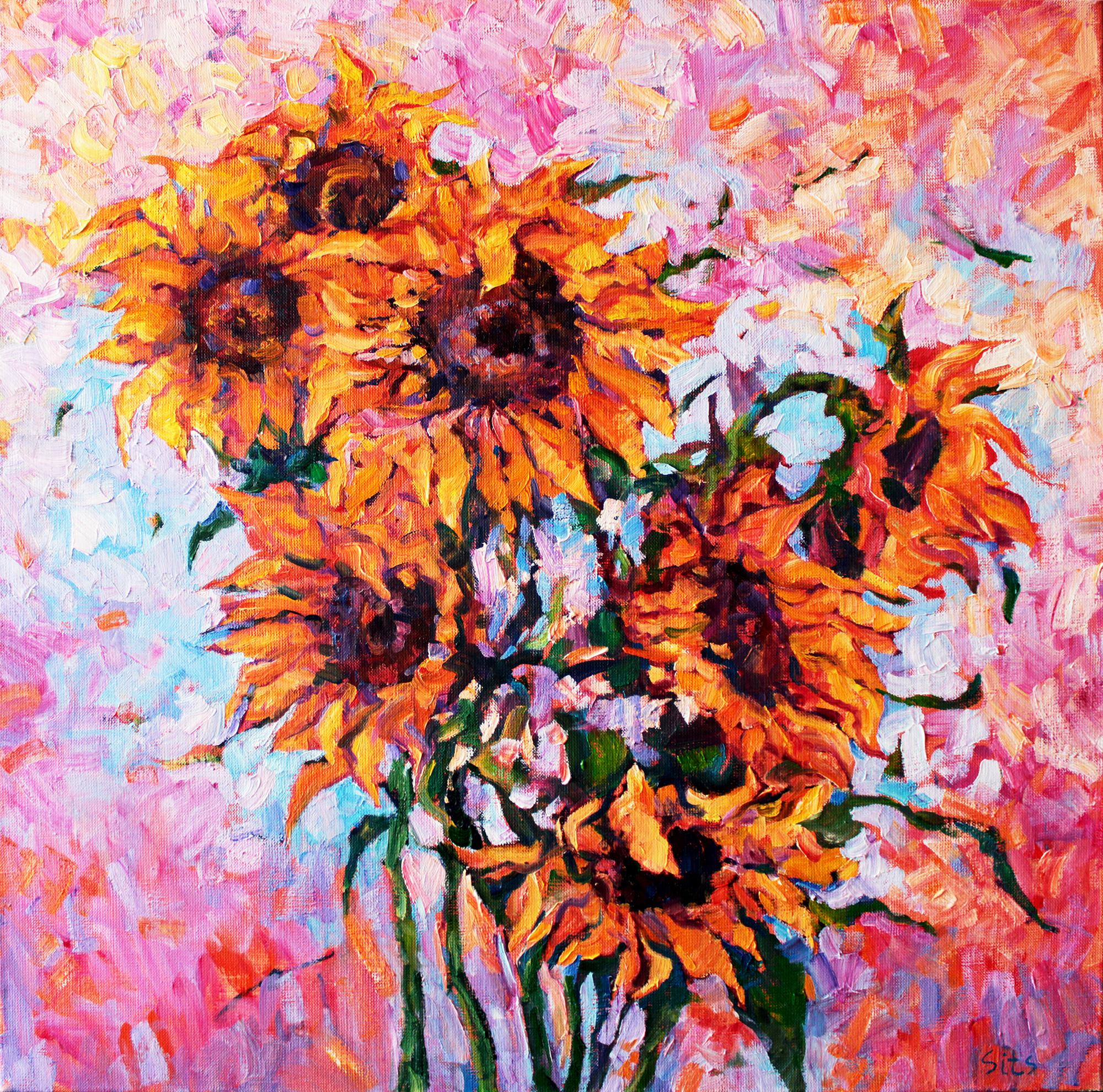 Andrei Sitsko Figurative Painting - Sunflowers I