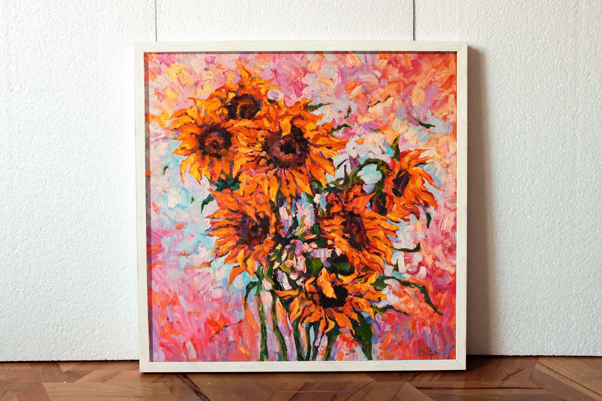 Sonnenblumen I, Gemälde, Öl auf Leinwand (Impressionismus), Painting, von Andrei Sitsko