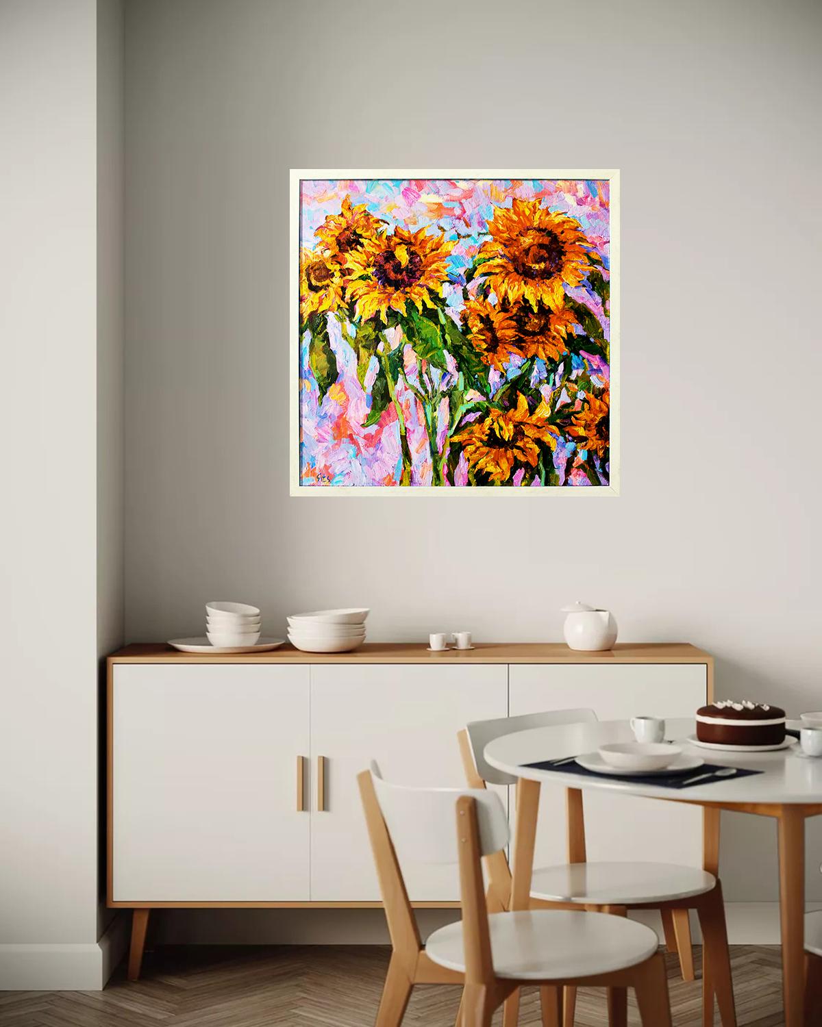 Sonnenblumen II – Painting von Andrei Sitsko