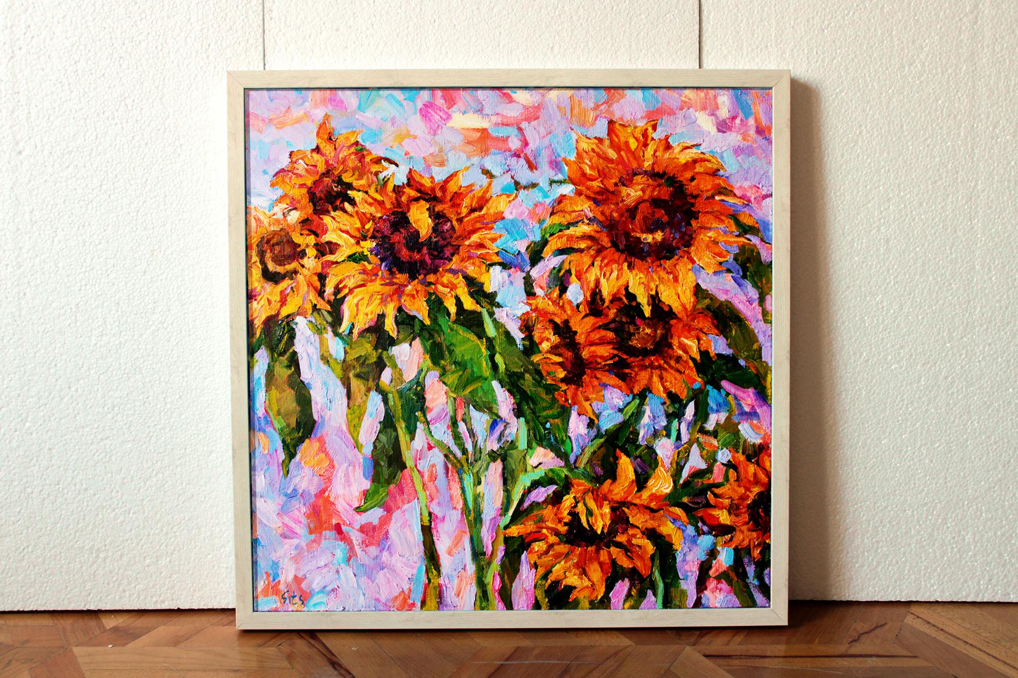 Girasoli II - Figurative Painting Beige di Andrei Sitsko