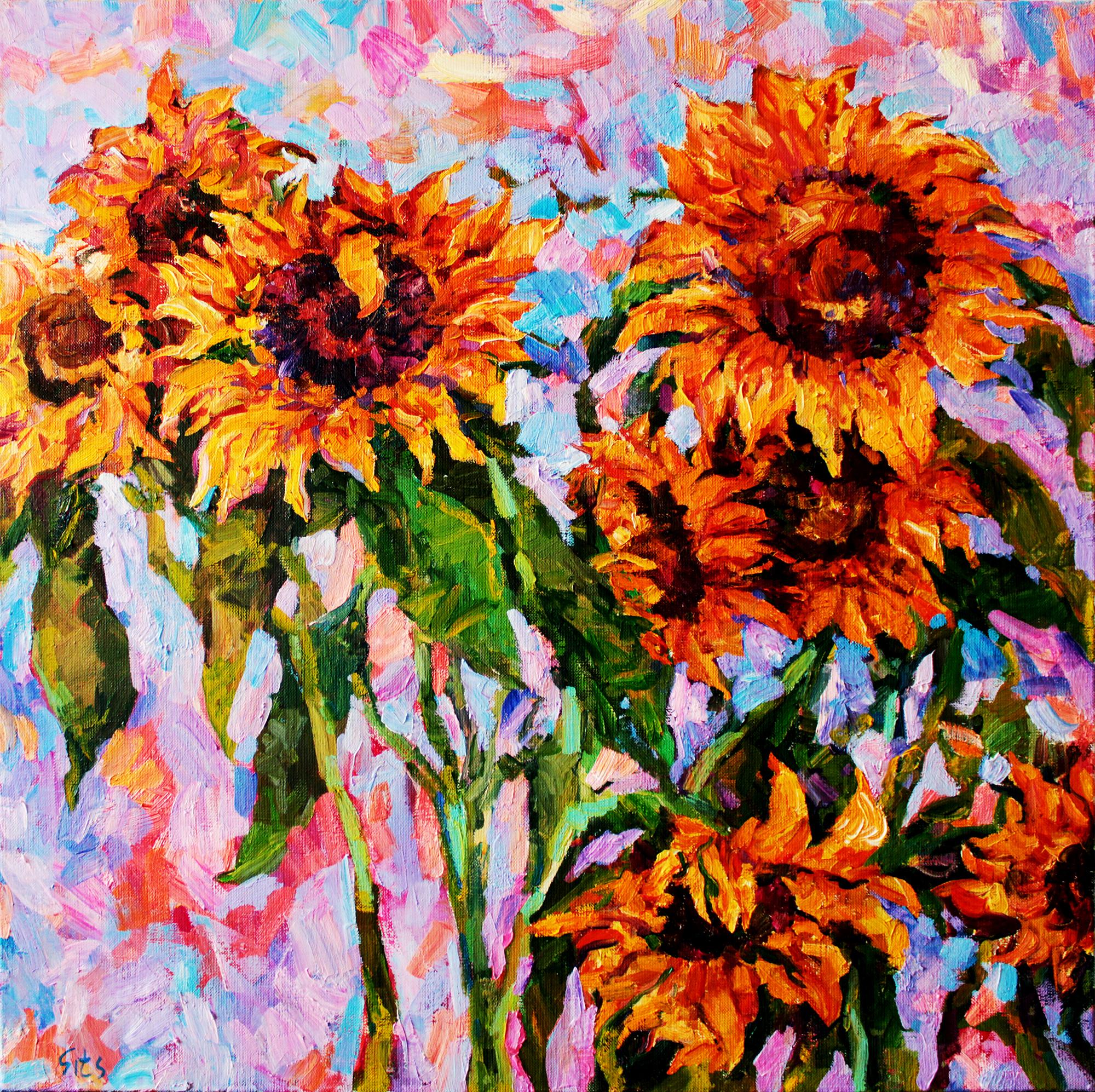 Andrei Sitsko Figurative Painting - Sunflowers II
